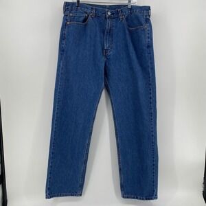 Levis 505 Regular Fit Straight Leg Mens Blue Denim Jeans W38 L32 Medium Wash